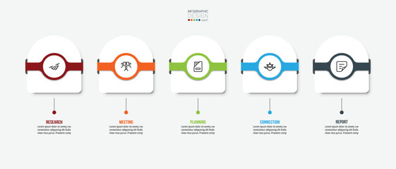 Business concept infographic template with option.