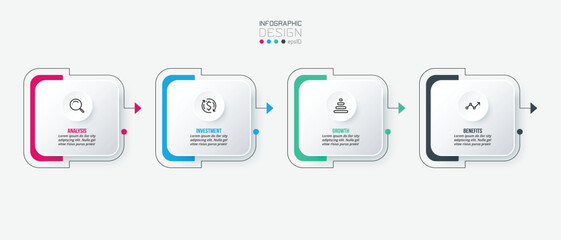 Timeline chart business infographic template.