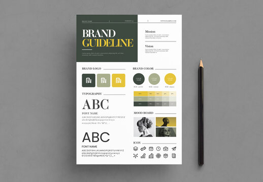 Brand Guideline Manual and Identity Poster