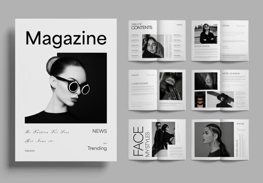 Clean Minimal Magazine Layout Template