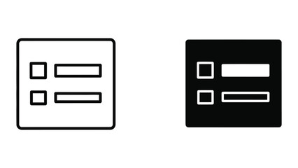 Obraz premium Browser window icons in black and white