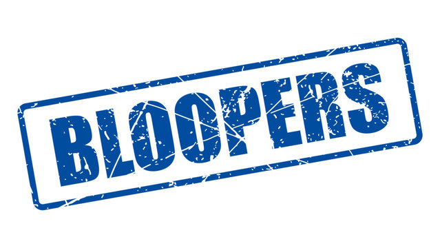 Bloopers stamp with grunge texture