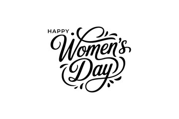 Classy happy women’s day calligraphy typography design © Varsha