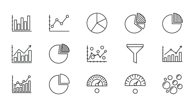 Hand Drawn Business Infographic Icons: Charts, Graphs, and Analytics