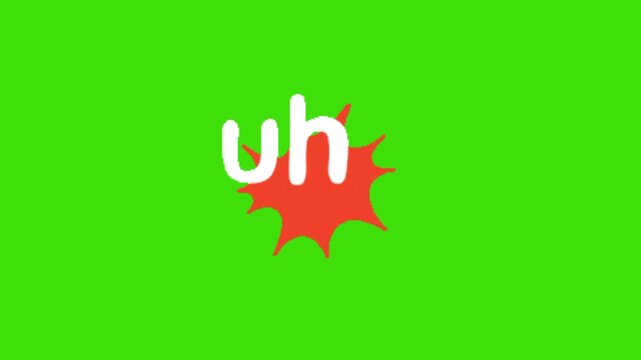 Surprise animation on green screen