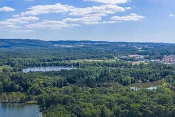 Fototapeta premium Sommer im Naabtal in der Oberpfalz rund um Münchshofen, Stadtteil von Teublitz