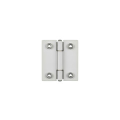 White hinge with screws isolated On Transparent Background