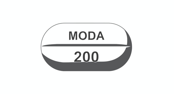 Modafinil 200mg Tablet Illustration - Medical Concept