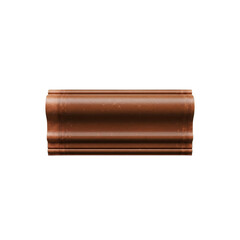 Decorative copper molding isolated on transparent background