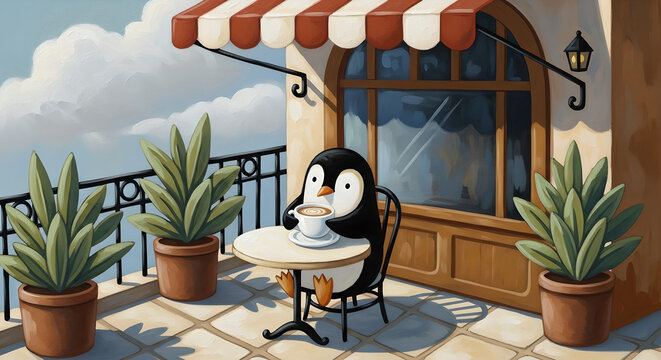 いろいろなカフェのイラスト