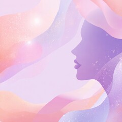 Abstract Silhouette of a Woman in Celebration of Womens Day