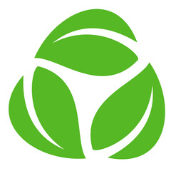 Leaf vector symbol, leaf illustration or leaf emoji in flat style. Spring leaf design, ecological nature theme.	