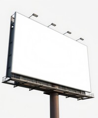 Obraz premium Blank Billboard Ready for Advertising: A Modern Outdoor Marketing Template for Creative Campaigns