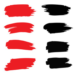 set of watercolor paint brush strokes