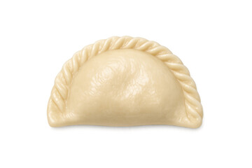 Obraz premium Golden brown pastry dumpling with intricate crimping design for food art and culinary presentation