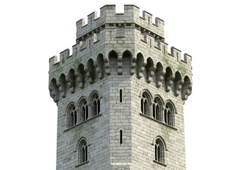 Fototapeta premium Medieval stone castle tower architecture.