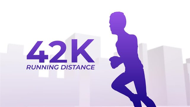 A man with a purple silhouette runs 42 kilometers through the city. Full marathon running 3d animation. Character by : Snow Rig (CC) Blender Foundation studio.blender.org 