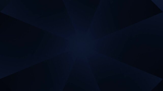 Abstract Dark Blue Geometric Star Pattern Background with Symmetrical Low Poly Radial Design
