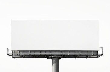 Obraz premium Blank Billboard Mockup Ready for Advertising, Outdoor Advertisement on Highway, Empty White Space