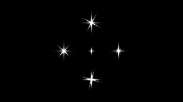 twinkle Stars blast animated, flat vector doodles, Glitter sparkle animated, shiny glowing star animation, shiny glowing stars animation, blinking bokeh light effect black scree background. 4k video