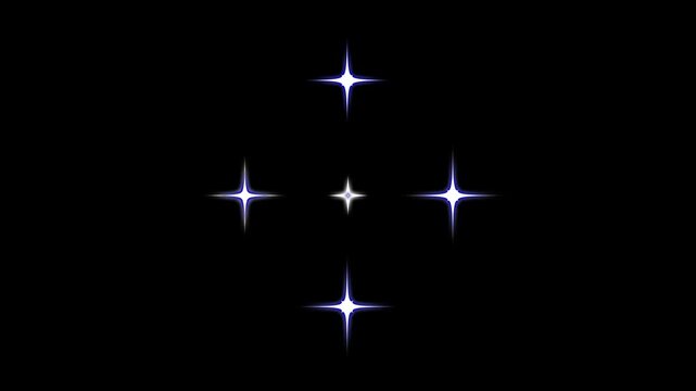 twinkle Stars blast animated, shiny glowing star animation, Glitter sparkle animated, flat vector doodles, shiny glowing stars animation, blinking bokeh light effect black scree background. 4k video
