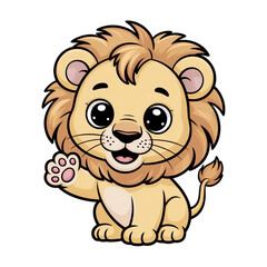 Obraz premium cartoon style illustration of lion 
