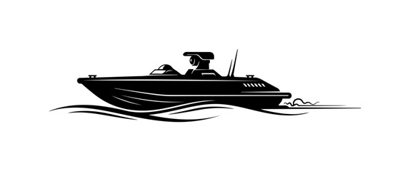 Modern Sport Motor Yacht Vector Illustration © Tamim