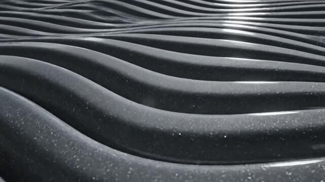 Abstract Dark Gray Wavy Lines Pattern Background.