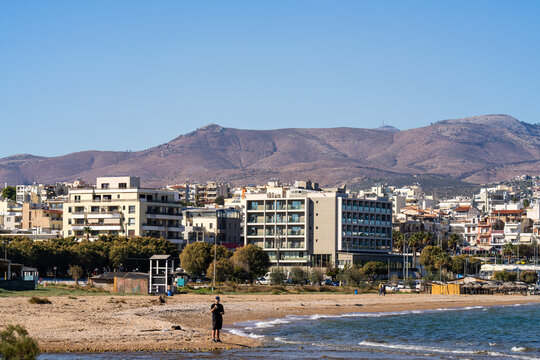 Coastal view of Rafina, a port town near Athens in Attica, Greece,November 14, 2025.