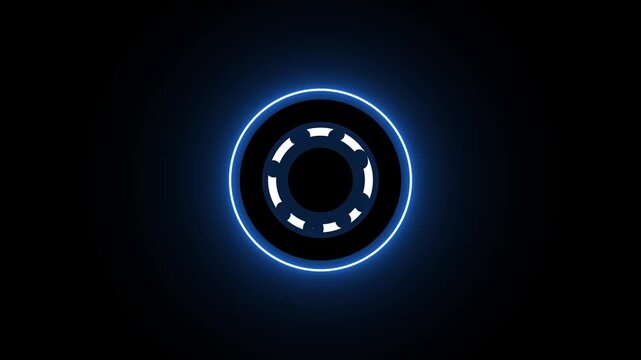 Colorful Neon Circle Loading Animation, Modern UI Ring Motion Graphic
