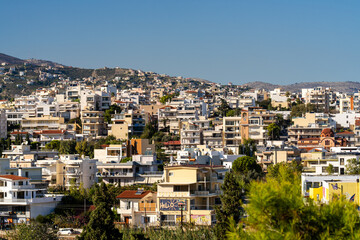 Obraz premium Coastal view of Rafina, a port town near Athens in Attica, Greece,November 14, 2025.