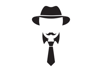 father's day logo silhouette vector, fatherhood silhouette vector illustration, father and son logo silhouette, gentleman logo silhouette, happy fathers day logo vector silhouette on white background 