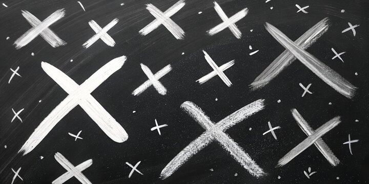 white cross in black  background