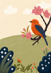 vector illustration of a bird