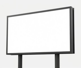 Obraz premium Blank Billboard Mockup for Advertising, Marketing and Promotion, Clean Background, Outdoor Advertising Structure for Designers