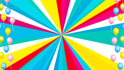 集中線, 効果線, 漫画, 正月, 年賀状, クリスマス, ハロウィン, 背景, カラフル, パーティー, 風船, バルーン, お祝い, イベント, ベクター, イラスト, 誕生日, 装飾, 紙吹雪, デコレーション, 楽しい, バースデー, 明るい, 飾り, 色, カラー, 色彩, 祝う, レインボー, 色とりどり, 