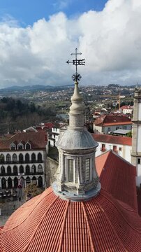 Church dome close-up in Amarante, Portugal