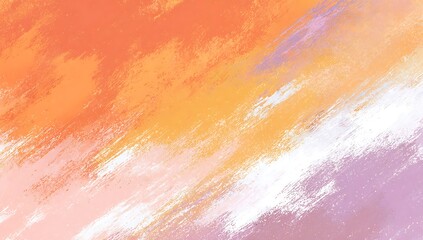 Fototapeta premium Vibrant abstract brush strokes in orange, pink, and white hues