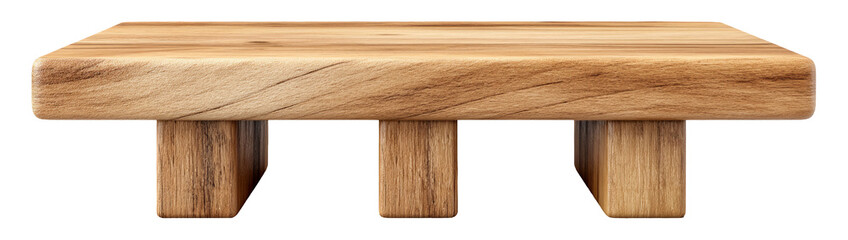 Naklejka premium Wooden Platform with Smooth Finish and Natural Grain Pattern Display