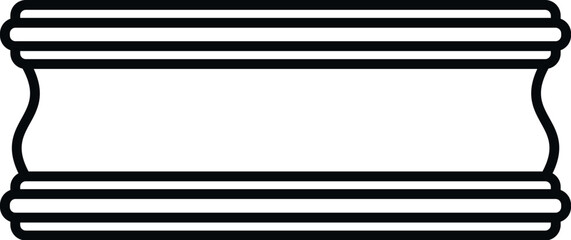 Architectural molding profile showing decorative trim for interior design © anatolir