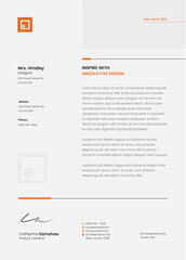 Orange And Black Letterhead
