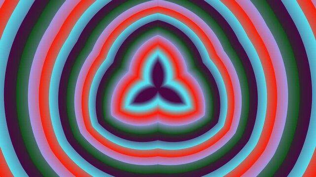 Mesmerizing Abstract Ripple Pattern with Symmetrical Psychedelic Hues, Evoking a Vibrant and Hypnotic Visual Journey