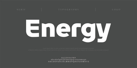 Energy, Creative digital sport modern minimal logo alphabet fonts. Typography minimalist urban sans serif fashion creative sport logos fonts. vector illustration  © Wonderlord