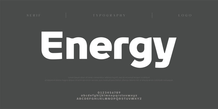 Energy, Creative digital sport modern minimal logo alphabet fonts. Typography minimalist urban sans serif fashion creative sport logos fonts. vector illustration
