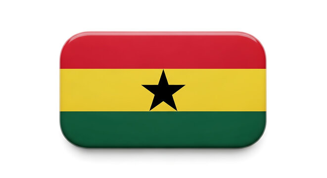 The flag of ghana features a black star on a red, yellow, and green background.