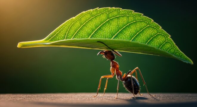 ant on leaf