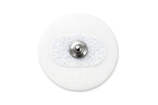 Single medical electrode pad with snap connector for ECG monitoring