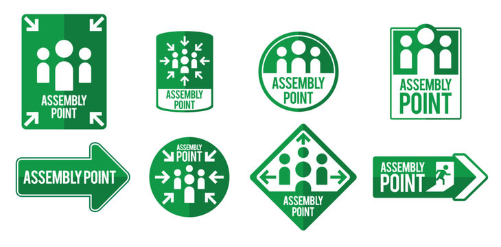 meeting point icons vector