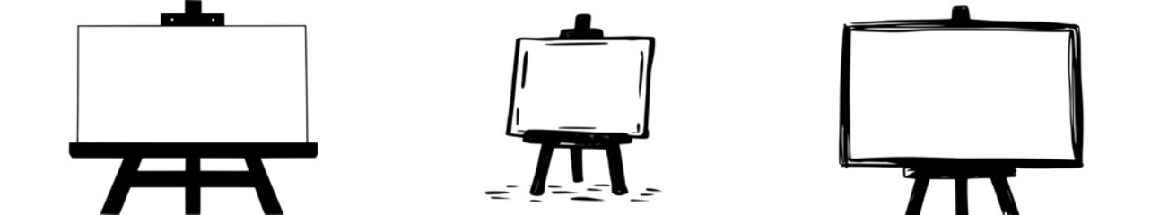 Empty Canvas on Easel, Waiting for Inspiration