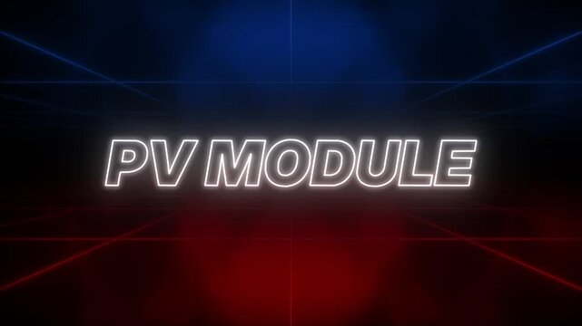 PV Module Text Retro Style